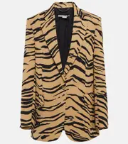 [Stella McCartney] Stella McCartney Jacquard wool-blend blazer AU 2 multicoloured