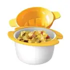 Microwave Egg Cooker Poacher Scramble Omelet Eggwich Maker with Silicone Handles