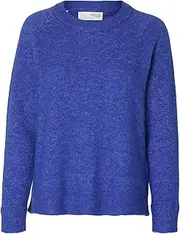[SELECTED FEMME] Women's Slflulu Ls Knit O-Neck Noos Sweater