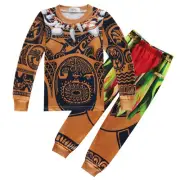 Boys Maui Moana Pajamas Top & Bottom Set Boy's Comfortable Sleepwear 9-10T