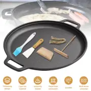 11'' inch Cast Iron Pizza Pan Kit Skillet Kitchen Cookware Frying Baking Cooking