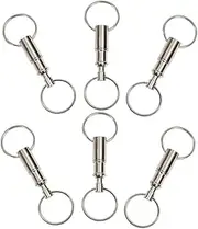 [TOVINANNA] 6pcs Heavy Duty Detachable Keychain Quick Release Key Rings for Home and Car Durable Key Fob Clip Phones and Backpacks