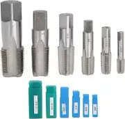 6 Pcs Tap and Die Set, 1/8 to 1 3/4 Inch High Speed Steel NPT Pipe Threader