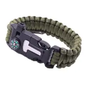 5Pcs 5-in-1 Multi-function Outdoor Seven-core Umbrella Rope Lanyard Camping Adventure Bracelet Army Green