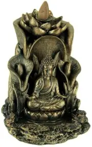 Buddha Back Flow Incense Backflow Burner, 5 1/2 x 5 inches, Multicolor