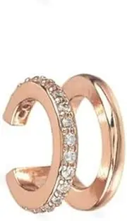 Earrings Exquisite Simplicity Non-Pierced Double Loop Ear Clip Earrings For Women, Girls And Teen Cartilage Fake Piercings Earrin 1PC Ear Clip