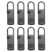 Zipper Pull Replacement, 8 Pcs Zipper Handle Mend Fixer Repair, Gun-Black