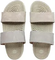 Kenkoh Sakura Acupressure Sandals (US 6) Beige I Japanese Acupressure and reflexology shoes for pain relief I for Women