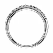 0.20 CT. T.W. Natural Diamond Wedding Band in Solid 14K White Gold