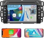 Android 14 Car Radio Stereo for Chevy Silverado/GMC Sierra/Buick/Chevrolet, Apply Carplay Andriod Auto 7 Inch Head Unit with GPS Navigation Bluetooth WiFi/4G SWC 6G RAM 128GB ROM