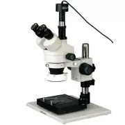AmScope 3.5X-90X Inspection Zoom Microscope+5MP Digital Camera+Fluorescent Light