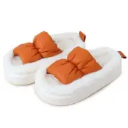Soft Womens Fluffy Plush Slide Slippers House Indoor Platform Slippers Shoes US