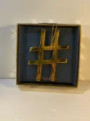 Brass Paper Weight Pound Symbol Made From Hand Casted