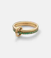 [Spinelli Kilcollin] Spinelli Kilcollin Marigold 18kt yellow gold ring with emeralds N green