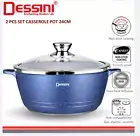 Granite Die Cast Aluminium Non Stick Casserole Pot Bowl Deep Fry Pan Cookware