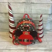 Disney Mickey Mouse Santa Ornament Holiday Loungefly Mini Backpack NWT