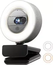 Gusgu | NEW 2k QHD Ring Light Webcam w/ Sony Sensor Microphone and Privacy Cover
