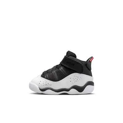 [323420-067] TODDLERS AIR JORDAN RETRO 6 RINGS 'BLACK WHITE UNIVERSITY RED (TD)'
