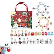 Christmas Advent Calendar Bracelets 24 Days Christmas Countdown DIY Bracelet Making Kit Blind Box-Style 2