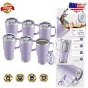 Reusable 20 oz Coffee Mugs - Bulk 6 Pack, BPA-Free with Double Wall Insulation