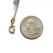 New DAVID YURMAN 8mm Petite Gold & Enamel G Initial Pendant Charm Enhancer
