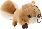 SOPOTUTU Little Squirrel Pendant Plush Stuffed Animal Keychain Cute Toy for Squirrel Enthusiasts