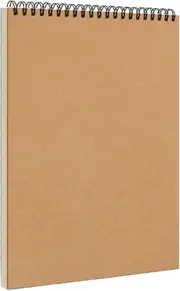 Ersam A4/A5 Sketchbook,Drawing Book,60 Pages(30 Sheets) Sketchpad Spiral Bound Hardcover Kraft Cover Portrait,Art Drawing Supplies 1PC