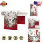 Noel Double Layer Table Runner - Machine Washable 14.5"x108" for Elegant Dining