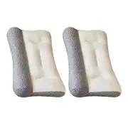 2Pcs Ergonomic Cervical Pillow for Neck and Shoulder Pain Orthopedic Pillow Side Back Stomach Sleeper