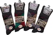[Undercover] Men's Lambs Wool Blend Non Elastic Top Socks 6-11 (39-45) 6 Pairs Dark Mix, 6 Pairs Dark Mix