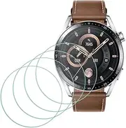 Screen Protector for HUAWEI Watch GT 3 46mm [4 Pack], MTHGH Tempered Glass 9H Hardness Anti-Scratch Sensitive Touch Bubble Free Film Ultra-Thin Protective Cover