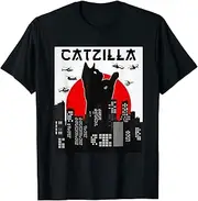 [VidiAmazing] Catzilla Funny Cat Shirt, Funny Cat T-Shirt, Cat Lover ds132 T-Shirt