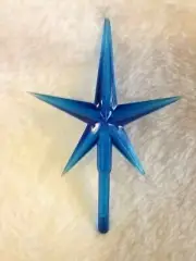 Blue Modern Large Star for Ceramic Christmas Tree Topper