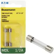 Cooper Bussmann BP-MDL 1-2 2-Pack 1/2A 250V Type MDL Glass Tube Fuse
