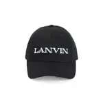 [Lanvin] Lanvin-Black Baseball Logo Cotton Hat-Uomo 56 CM
