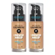 Revlon ColorStay Longwear Makeup Normal/Dry Skin SPF20 30ml 392 SUN BEIGE - 2 pack