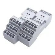 Lot of 2 Wago 858-100 Relay Socket, 250VAC/VDC, 4x8A-2x12A, 3-Level, DIN Rail