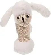 VERDANVERSE 1Pc Bite Resistant Plush for Dogs Squeaky Pet Chew for Puppies for Teething and Reducing Boredom Durable Beige Poodle Design