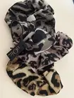 NEW nOir Jewelry Ombre Leopard Animal Print Scrunchies. Pack of 3 Packaged