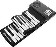 UPKOCH Silicone Keys 88-key Roll Piano Compact and Portable Folding Keyboard Piano Built-in Speaker for Music Practice