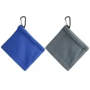 Golf Towel Microfiber Fabric Golf Towel Cleaning Wipe Cloth with Carabiner Hook