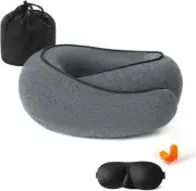 Travel Pillow, Memory Foam Neck Pillow Head Support Soft Onesize, Darkgrey