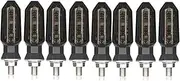 Motorcycle LED Turn Signal Lights 8mm Mini Flashing Light Compatible with CBR500R CBR650F CB500X CRF250L MSX125 12V Moto Indicator(8X Smoke Shell)