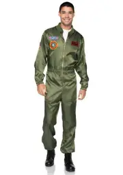 Leg Avenue Top Gun Men's Parachute Flight Suit, Khaki, X-Large