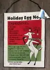 Holiday Egg Nog Rudolph the Red nosed Reindeer Tapestry Bannerette Wall hanging