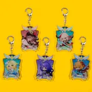 Genshin Impact Zhongli Morax Xiao Acrylic Keychain Key Ring Race Strap Cosplay