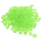 100pcs Glow Rocks 13-17mm Decoration Pebbles Luminous Stones Decor Dark Green