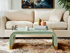 Marrakech Bone Inlay Coffee Table Waterfall Living Room Decor