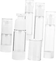 Ipetboom 5pcs Airless Pump Bottle Travel Containers for Creams Lightweight Refillable Lotion Dispenser Jars Multi Use Airless Lotion Bottles for Skincare Cosmetics