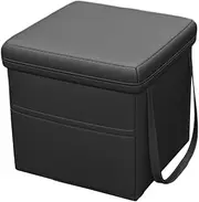 Car Foldable Leather Trash Can, Car Storage Garbage Supplies Box, Rubbish Waste Basket Storage Organizer for, Suvs, Trucks, Auto